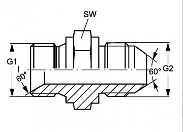 Штуцер JIS M20x1,5 - BSP1/2" (14)
